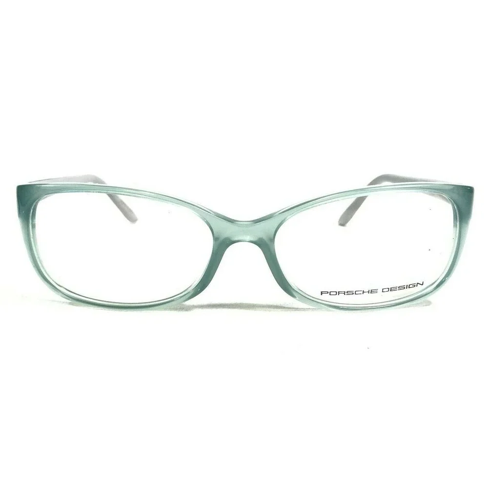 Porsche Design Eyeglasses Frames P8247 B Grey Clear Green Cat Eye 55-16-135